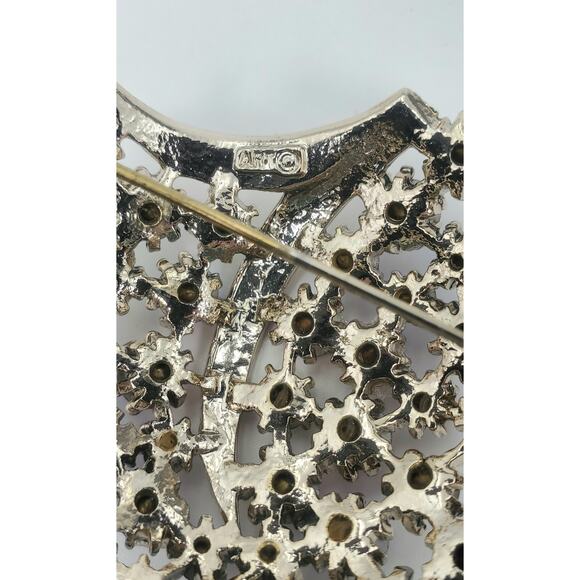 Vintage Art Mode-Art Arthur Pepper Aurora Borealis Brooch & Clip On Earrings Set - Picture 7 of 11